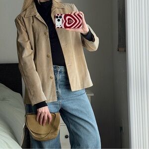 Genuine Suede Tan Women's Blazer